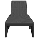 NNEVL Sun Lounger Anthracite 186x60x29 cm PP