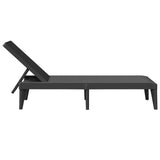 NNEVL Sun Lounger Anthracite 186x60x29 cm PP