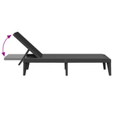 NNEVL Sun Lounger Anthracite 186x60x29 cm PP