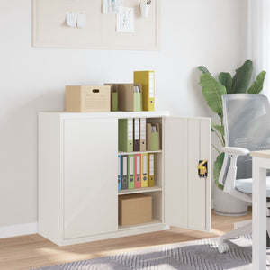 NNEVL File Cabinet White 90x40x90 cm Steel