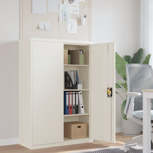 NNEVL File Cabinet White 90x40x140 cm Steel