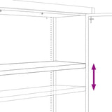 NNEVL File Cabinet Light Grey 90x40x180 cm Steel