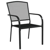 NNEVL 7 Piece Garden Dining Set Anthracite Steel