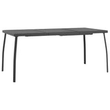 NNEVL 7 Piece Garden Dining Set Anthracite Steel