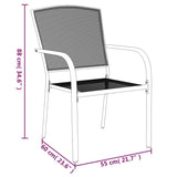 NNEVL 7 Piece Garden Dining Set Anthracite Steel