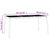 NNEVL 7 Piece Garden Dining Set Anthracite Steel