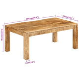 NNEVL Coffee Table 100x55x40 cm Solid Wood Mango