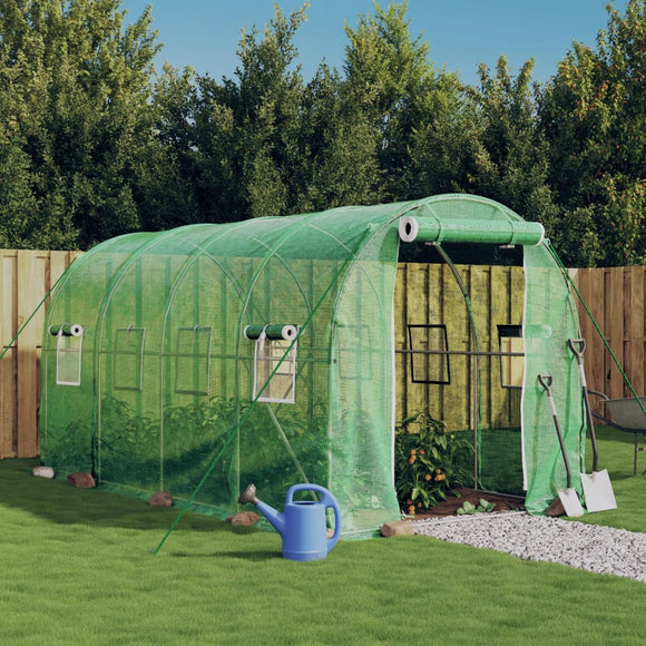 NNEVL Greenhouse with Steel Frame Green 8 m² 4x2x2 m