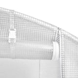 NNEVL Greenhouse with Steel Frame White 12 m² 6x2x2 m