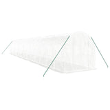 NNEVL Greenhouse with Steel Frame White 28 m² 14x2x2 m