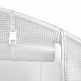 NNEVL Greenhouse with Steel Frame White 28 m² 14x2x2 m