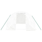 NNEVL Greenhouse with Steel Frame White 12 m² 4x3x2 m