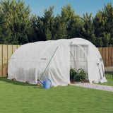 NNEVL Greenhouse with Steel Frame White 12 m² 4x3x2 m