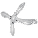 NNEVL Folding Anchor Silver 6 kg Malleable Iron