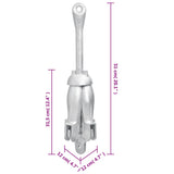 NNEVL Folding Anchor Silver 6 kg Malleable Iron