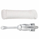 NNEVL Folding Anchor with Rope Silver 4 kg Malleable Iron
