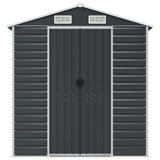 NNEVL Garden Shed Anthracite 191x130x198 cm Galvanised Steel
