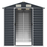 NNEVL Garden Shed Anthracite 191x130x198 cm Galvanised Steel