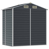 NNEVL Garden Shed Anthracite 191x130x198 cm Galvanised Steel