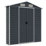 NNEVL Garden Shed Anthracite 191x385x198 cm Galvanised Steel