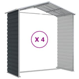 NNEVL Garden Shed Anthracite 191x385x198 cm Galvanised Steel