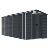 NNEVL Garden Shed Anthracite 191x470x198 cm Galvanised Steel