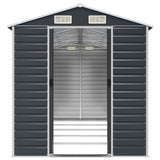 NNEVL Garden Shed Anthracite 191x470x198 cm Galvanised Steel