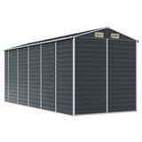 NNEVL Garden Shed Anthracite 191x470x198 cm Galvanised Steel
