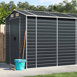 NNEVL Garden Shed Anthracite 191x470x198 cm Galvanised Steel