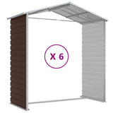 NNEVL Garden Shed Brown 191x555x198 cm Galvanised Steel
