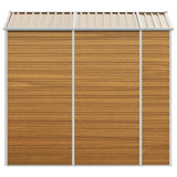 NNEVL Garden Shed Light Brown 191x215x198 cm Galvanised Steel