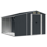 NNEVL Garden Shed Anthracite 277x279x179 cm Galvanised Steel