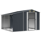 NNEVL Garden Shed Anthracite 277x279x179 cm Galvanised Steel
