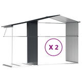 NNEVL Garden Shed Anthracite 277x279x179 cm Galvanised Steel