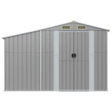 NNEVL Garden Shed Grey 277x93x179 cm Galvanised Steel