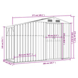 NNEVL Garden Shed Grey 277x93x179 cm Galvanised Steel