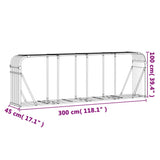 NNEVL Log Holder Green 300x45x100 cm Galvanised Steel