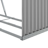 NNEVL Log Holder Light Grey 120x45x100 cm Galvanised Steel