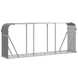 NNEVL Log Holder Light Grey 234x45x100 cm Galvanised Steel