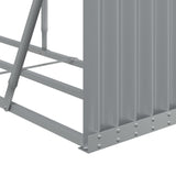 NNEVL Log Holder Light Grey 234x45x100 cm Galvanised Steel