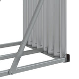 NNEVL Log Holder Light Grey 234x45x100 cm Galvanised Steel