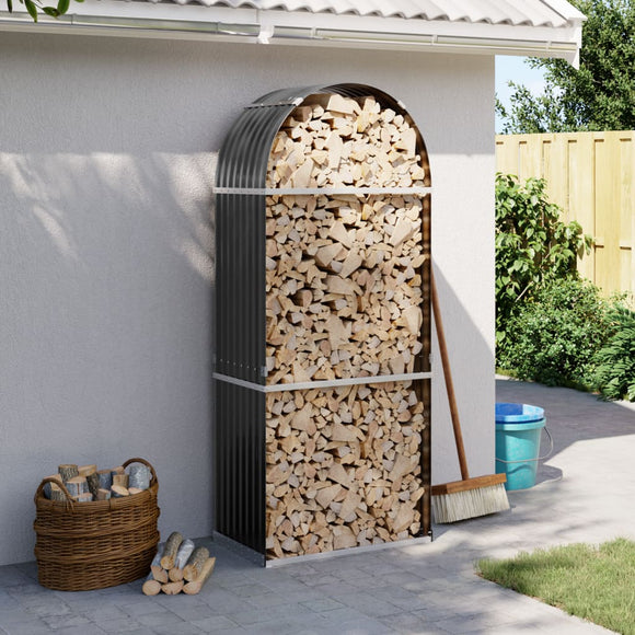 NNEVL Log Holder Anthracite 80x45x190 cm Galvanised Steel