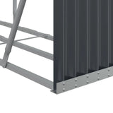 NNEVL Log Holder Anthracite 180x45x100 cm Galvanised Steel