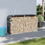 NNEVL Log Holder Anthracite 180x45x100 cm Galvanised Steel