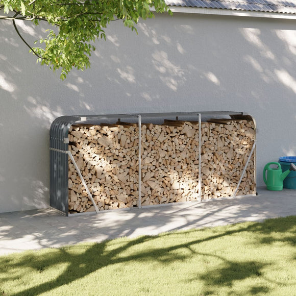NNEVL Log Holder Anthracite 234x45x100 cm Galvanised Steel