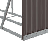 NNEVL Log Holder Brown 300x45x100 cm Galvanised Steel