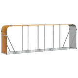 NNEVL Log Holder Light Brown 300x45x100 cm Galvanised Steel