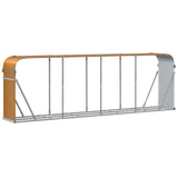NNEVL Log Holder Light Brown 300x45x100 cm Galvanised Steel