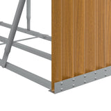 NNEVL Log Holder Light Brown 300x45x100 cm Galvanised Steel