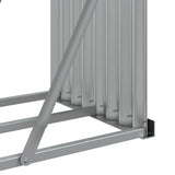 NNEVL Log Holder Light Brown 300x45x100 cm Galvanised Steel